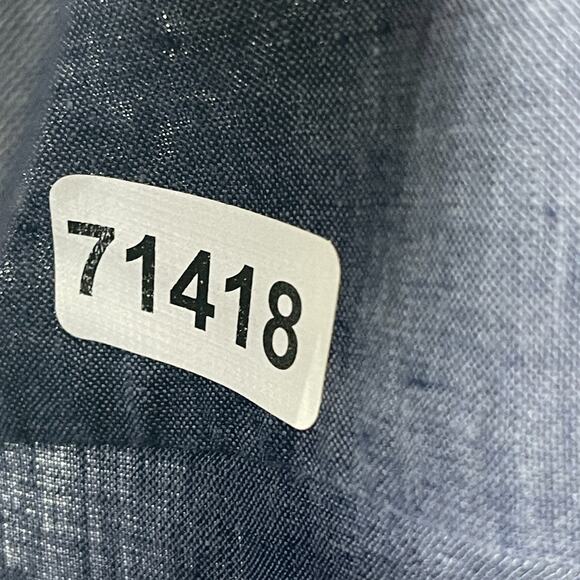 UNTUCKIT Shirt Mens M Cameron WR Linen Chambray Slim Fit Wrinkle Resistant Blue - Picture 13 of 13